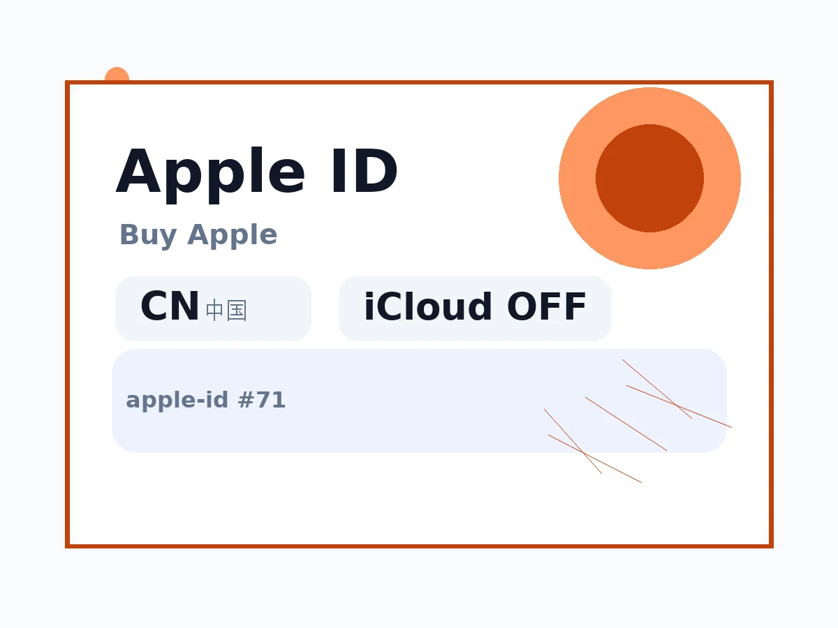 中国ID丨苹果apple ID(未开通iCloud 可下载APP) 语义商品图